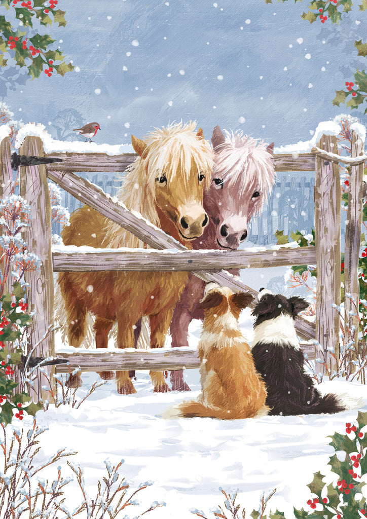 Christmas Card Ponies and Collies- Pack of 10