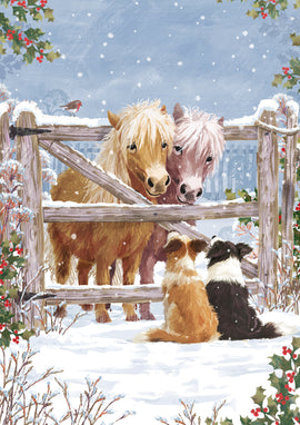 Christmas Card Ponies and Collies- Pack of 10