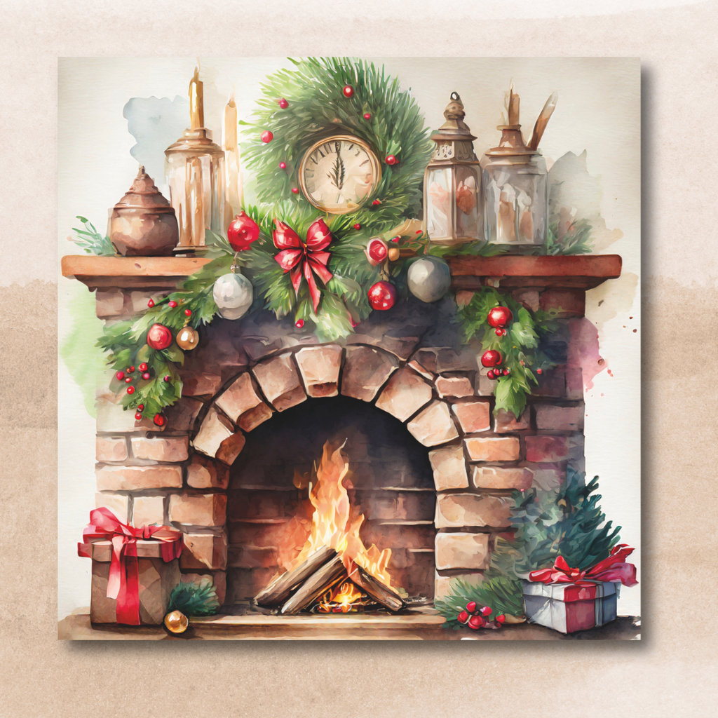 Christmas fireplace - Pack of 10