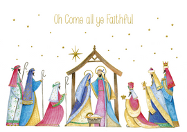 Christmas Card - O come all ye faithful (pack of 10)