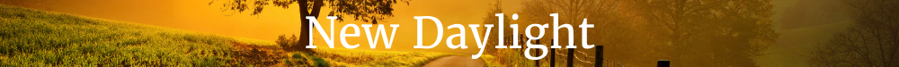 New Daylight reading Friday 23 October 2020