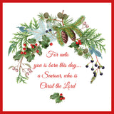 Christmas Card - Christmas garland (pack of 10)