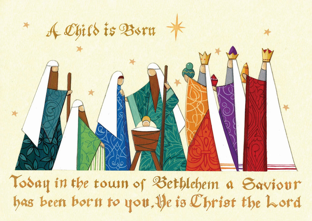 Christmas Card - A child is born (pack of 10)