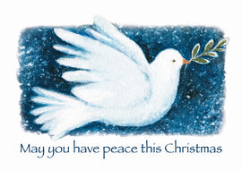 Christmas Card - Dove: peace this Christmas (pack of 10)