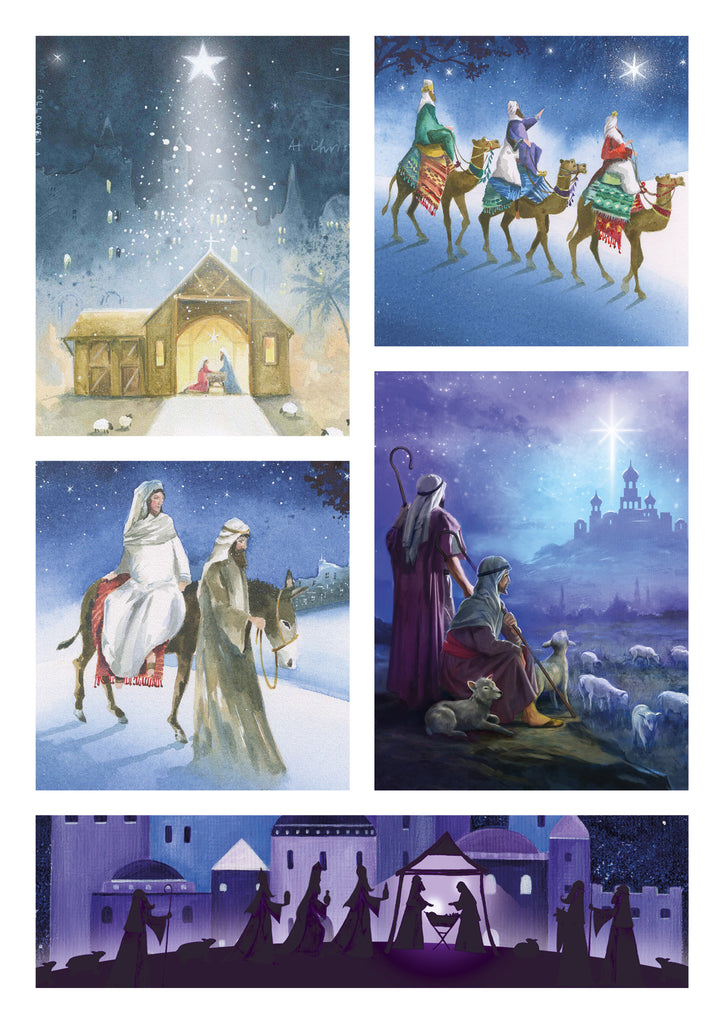 Christmas Card - Following yonder star (pack of 10)