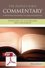 The People's Bible Commentary - Ephesians to Colossians and Philemon: A devotional commentary for study and preaching